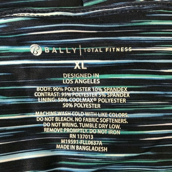 Bally Total Fitness Womens High Rise Blue Skinny Active 27 In Leggings Size XL - Picture 6 of 10